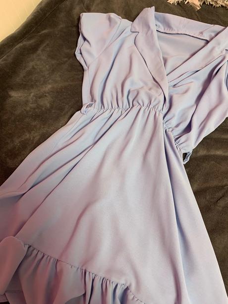 Modre satky s dolnym volanikom, s