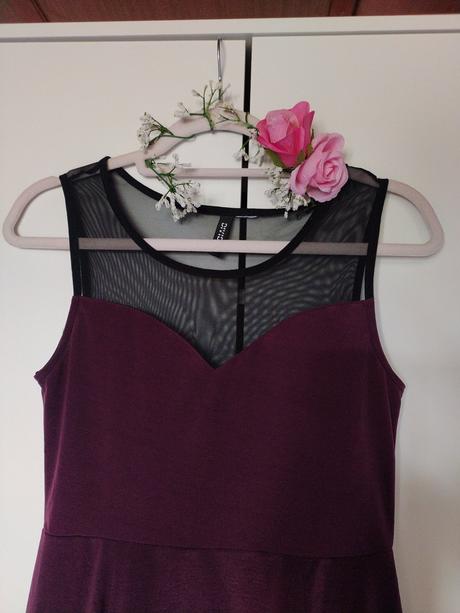 Bordové šaty, h&m,m