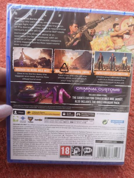 Ps5 hra - saints row criminal customs edition, 