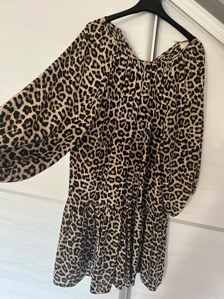 Leopardie balonove saty, h&m,m