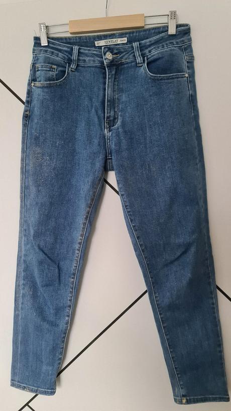 Denim rifle so zlatým odleskom, new play m, m