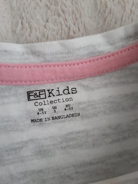 Tricko sivé leskle srdiecko 104/110, f&f,104