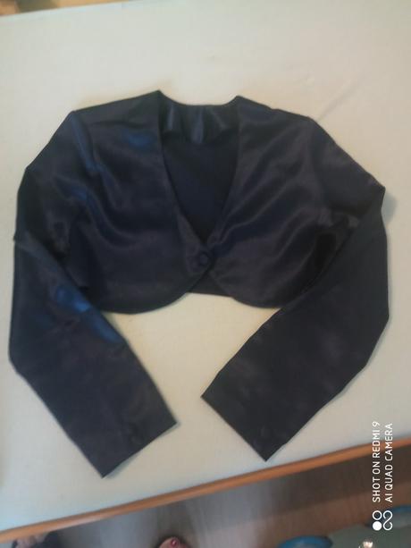 Bolerko modrý satén, m