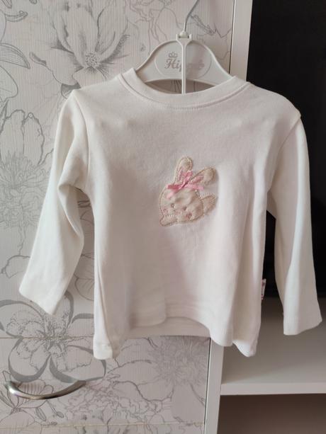 3 dielna ružová tepláková súprava so zajačikom, 74 / 80