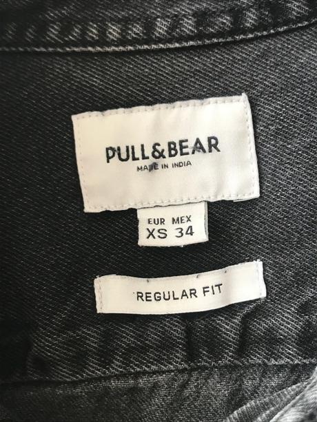 Chlapčenská čierna džínsová košeľa, pull&bear,xs