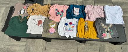 4 x tričko s dlhým rukávom, zara,104