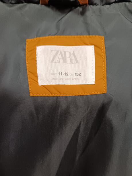 Horčicová zimná bunda, zara,152