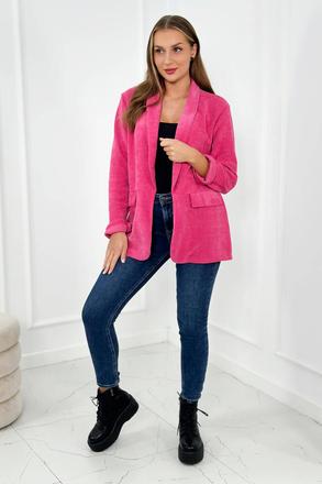 Dámske manšestrové sako fuksia,
