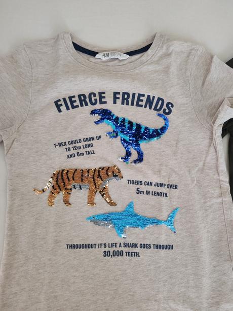 Premieňacie tričká, h&m,134