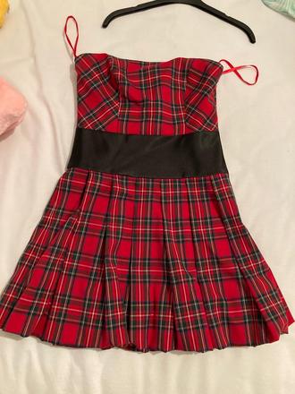 Kárované saty handmade, 34