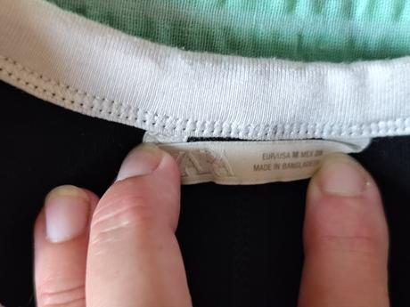Čierne tričko zara s bielym lemovaním, veľ.m, pekn, zara,m