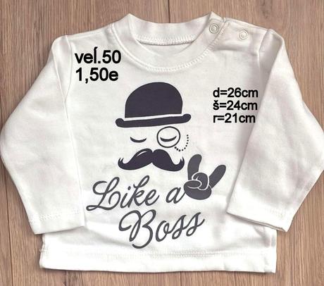 Sada súpravy, body, mikina chlapček veĺ. 50/56, 50