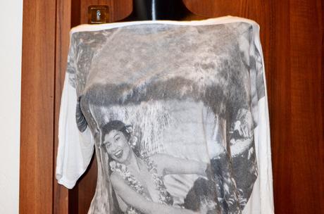 Biely top s potlačou, s