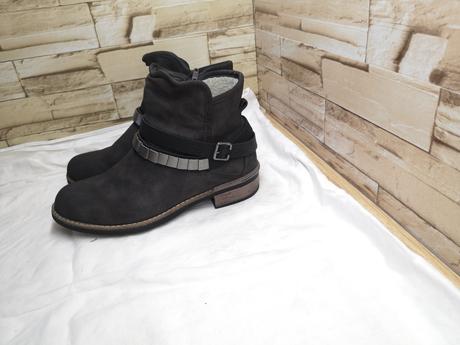 Rieker 39 - dámske zateplené šedé nízke čižmy, rieker,39