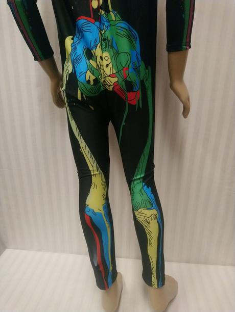 Kostým farebná kostra, 6-9r, 122-134 cm,