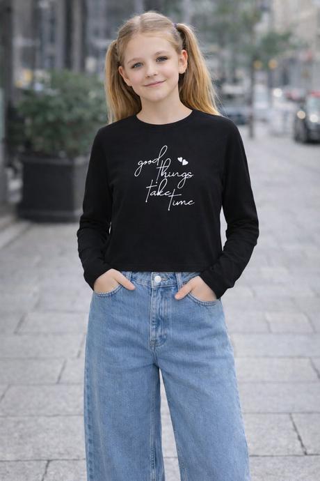 Dievčenské tričko s potlačou breeze, 152 / 164