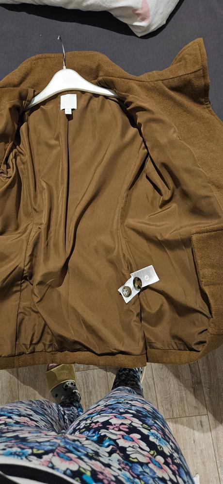 Hnedý kabát, h&m,s