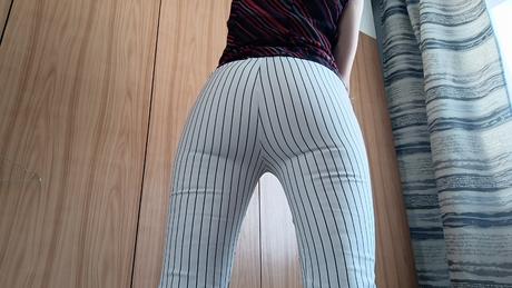 Dámske pásikavé nohavice, veľ. s, s