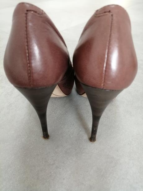 Kožené sandále na platforme, 36