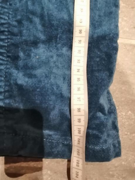 Džínsy tyrkysové zamat kord vl, pružné, terranova,l