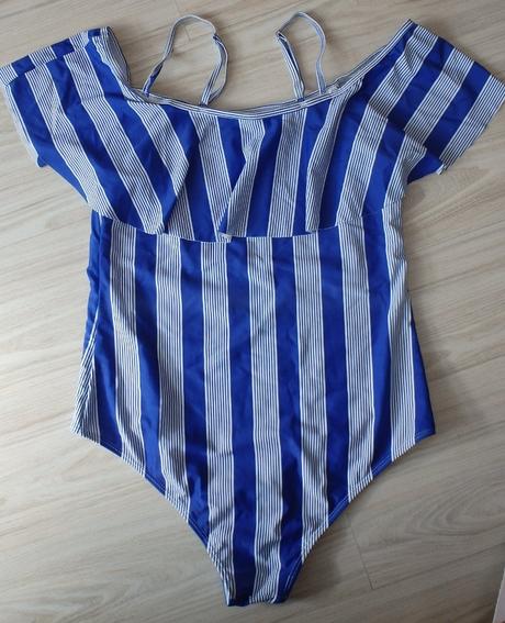 Modro biele plavky s volánikmi shein, v. xl/xxl, xl