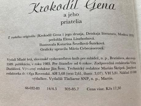 Krokodíl gena a jeho priatelia-prvé vyd.1983, 