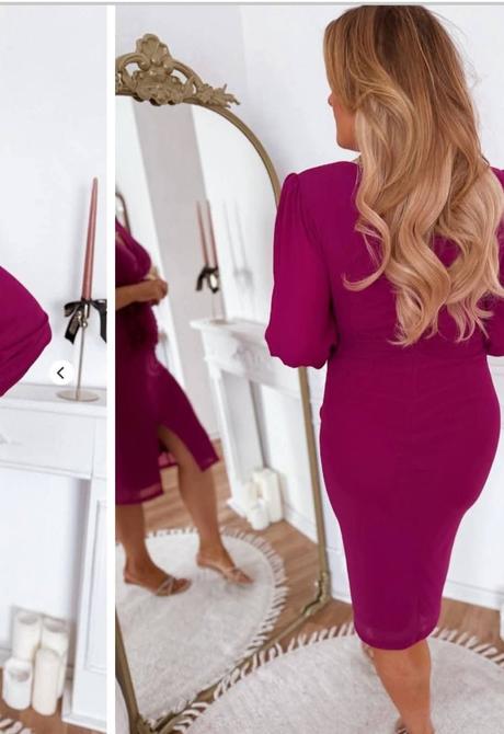 Nádherné baklažánove šaty xxl, xxl