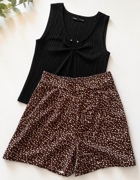Letný outfit + top + kraťasy, xs