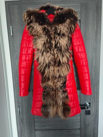 Kozeny kabat s hustou pravou kozusinou, s