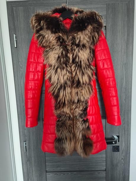 Kozeny kabat s hustou pravou kozusinou, s