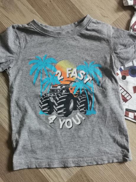 3 tričká s krátkym rukávom, h&m,98