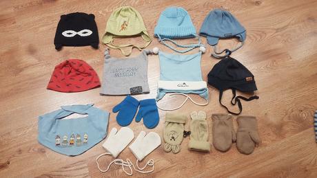 Čiapka, rukavice, šál, h&m,86