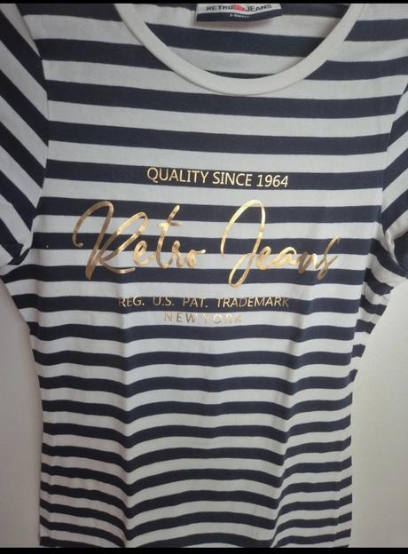 Tričkové šaty retro jeans, xs
