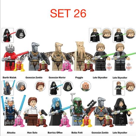 Rôzne figúrky star wars 8 (8ks) typ lego - nové,
