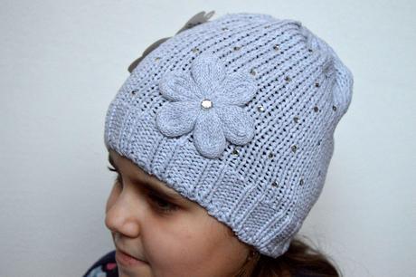 Háčkovaná čiapočka s kvetom, 80 - 158