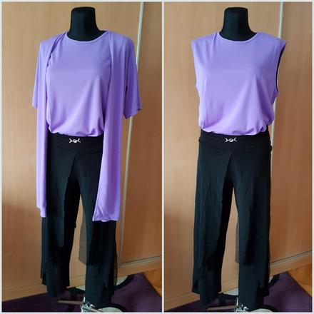 Fialový set tielka a cardiganu vo vel.xl, xl