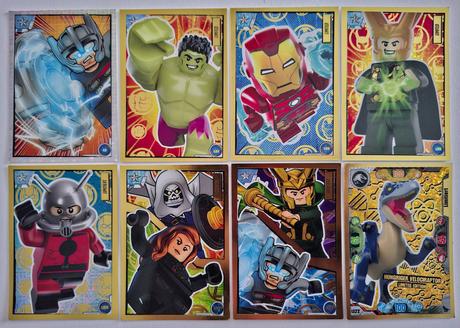 Lego karty avengers, jurassic world, 