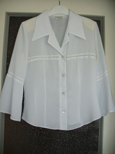 Biela blúzka s krajkou v.36 alebo s/m aj výmena, s