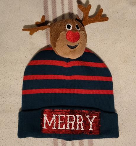 Zimná čiapka so sobíkom velk.134/152, h&m,134