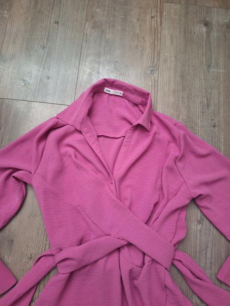 Ruzove minisaty s dlhym rukavom, sinsay,xl