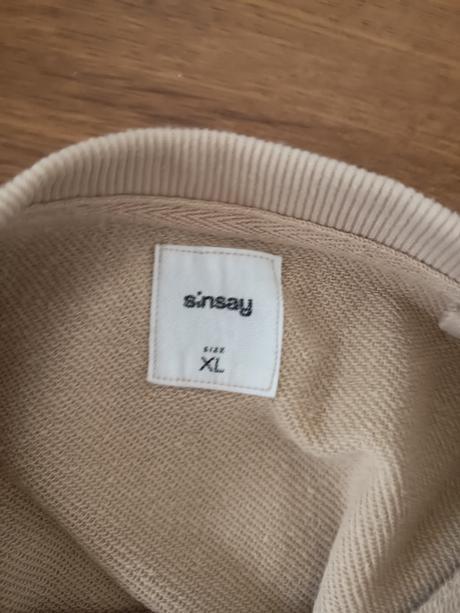 Crop béžová mikina, sinsay,xl