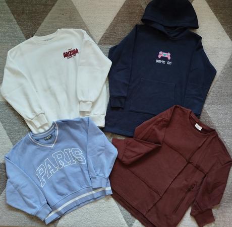 Pohodlné mikiny 4ks, primark,140