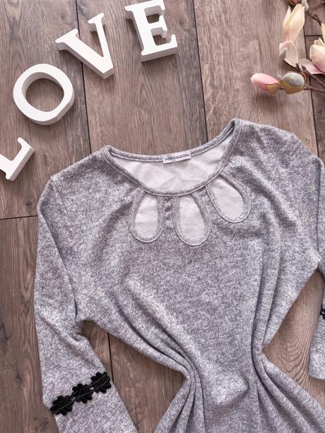 Šedé šaty, new look,l