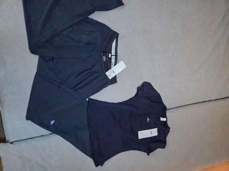 Set alo yoga (široké nohavice suit up + tr, m