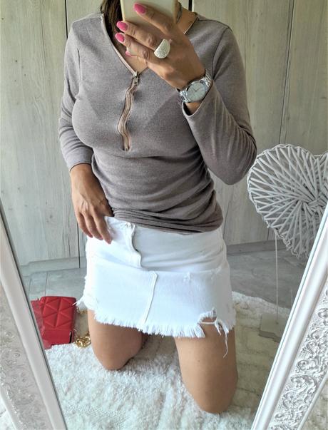 Predĺžený hnedý sveter-s/m, s