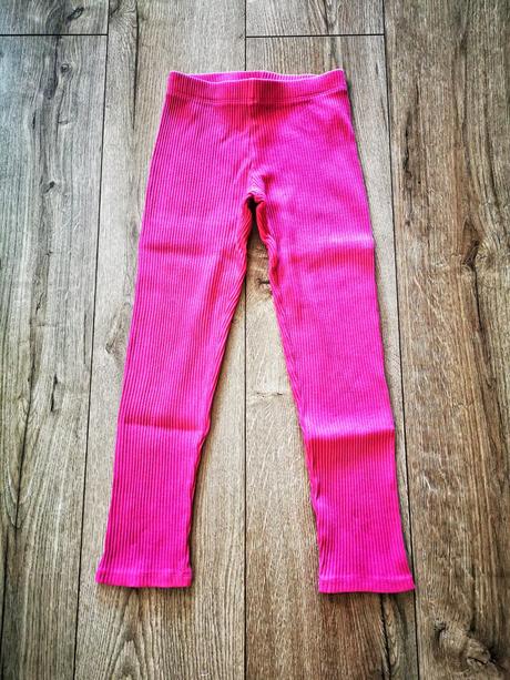 Rebrované legíny, h&m,128