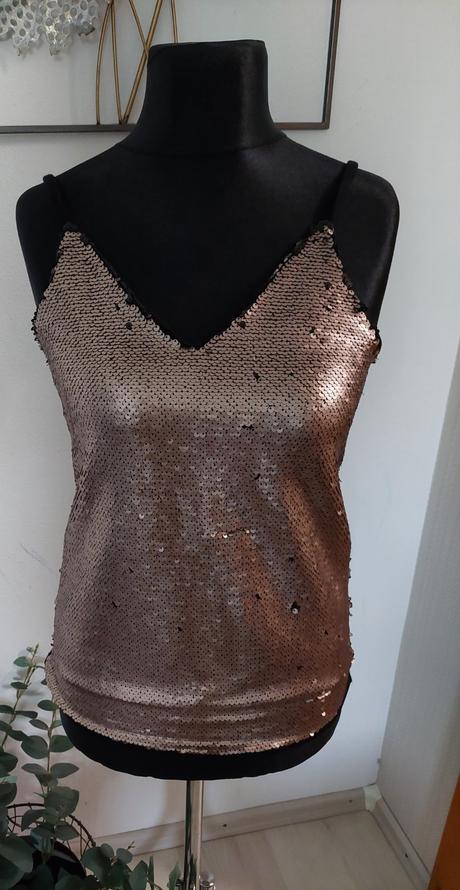 Lesklý top m/l, bonprix,l