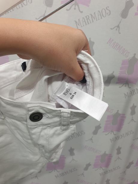 Biele rifľové kraťasy 34, f&f,34