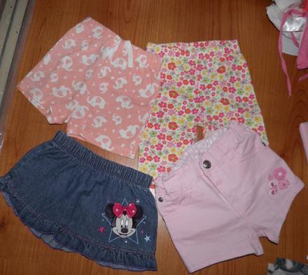 Suknička + 3x kraťasky, 68–80