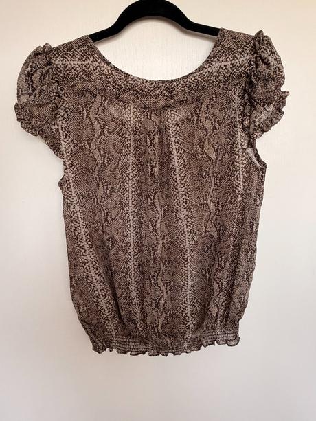 Zara basic dámska blúzka s hadím vzorom, zara,m